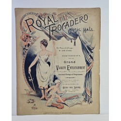 ROYAL TROCADERO MUSIC HALL PROGRAMMA TEATRALE PER " GRAND VARIETY ENTERTAINMENT" 28 GIUGNO 1890 ORIGINALE
